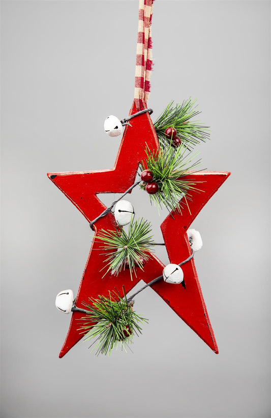 Red Star Hanging Decoration 30cm