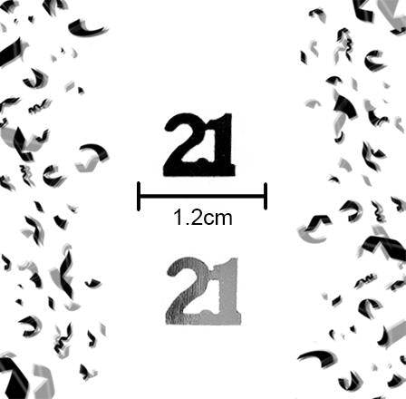 2 x 14g 21st Black Happy Birthday Confetti