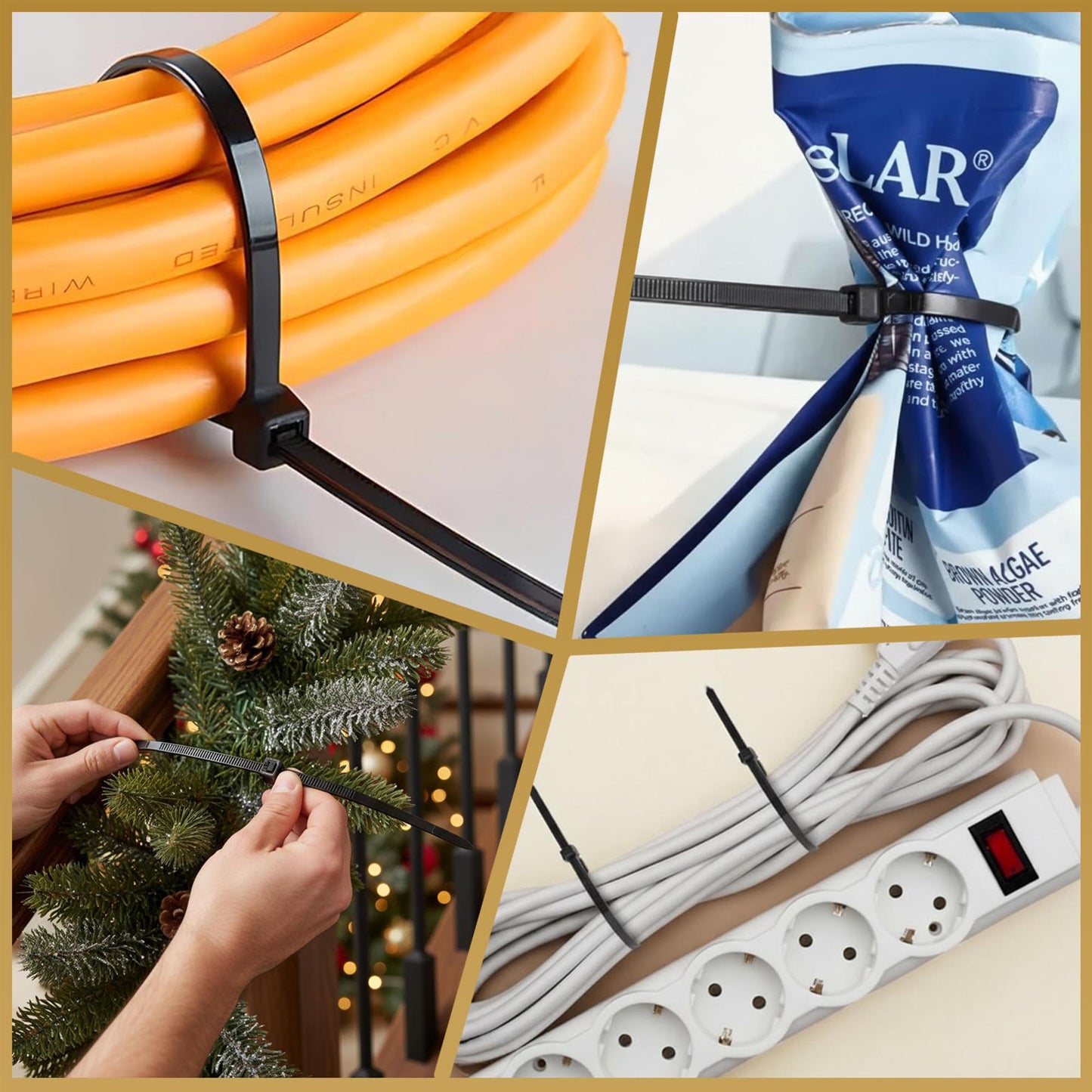 400 Black Nylon Cable Ties (300mm x 4.8mm)