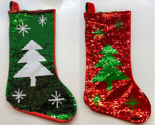 Sequin Santa Sack Stockings