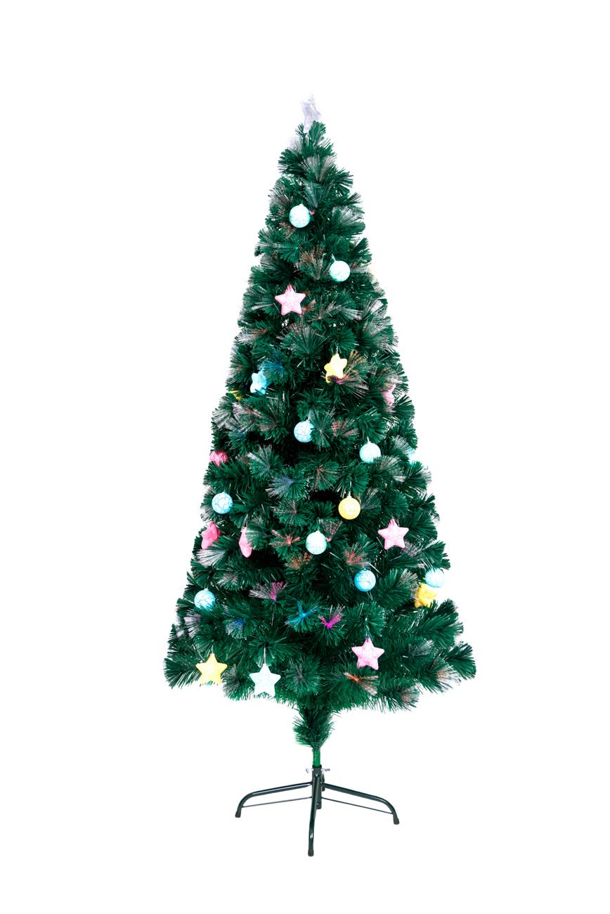 5ft Pastel Decorations Fibre Optic Christmas Tree