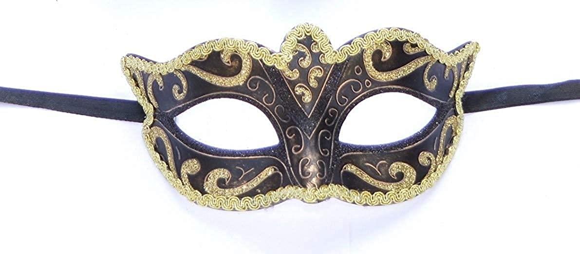 Black Gold & Bronze Masquerade Mask