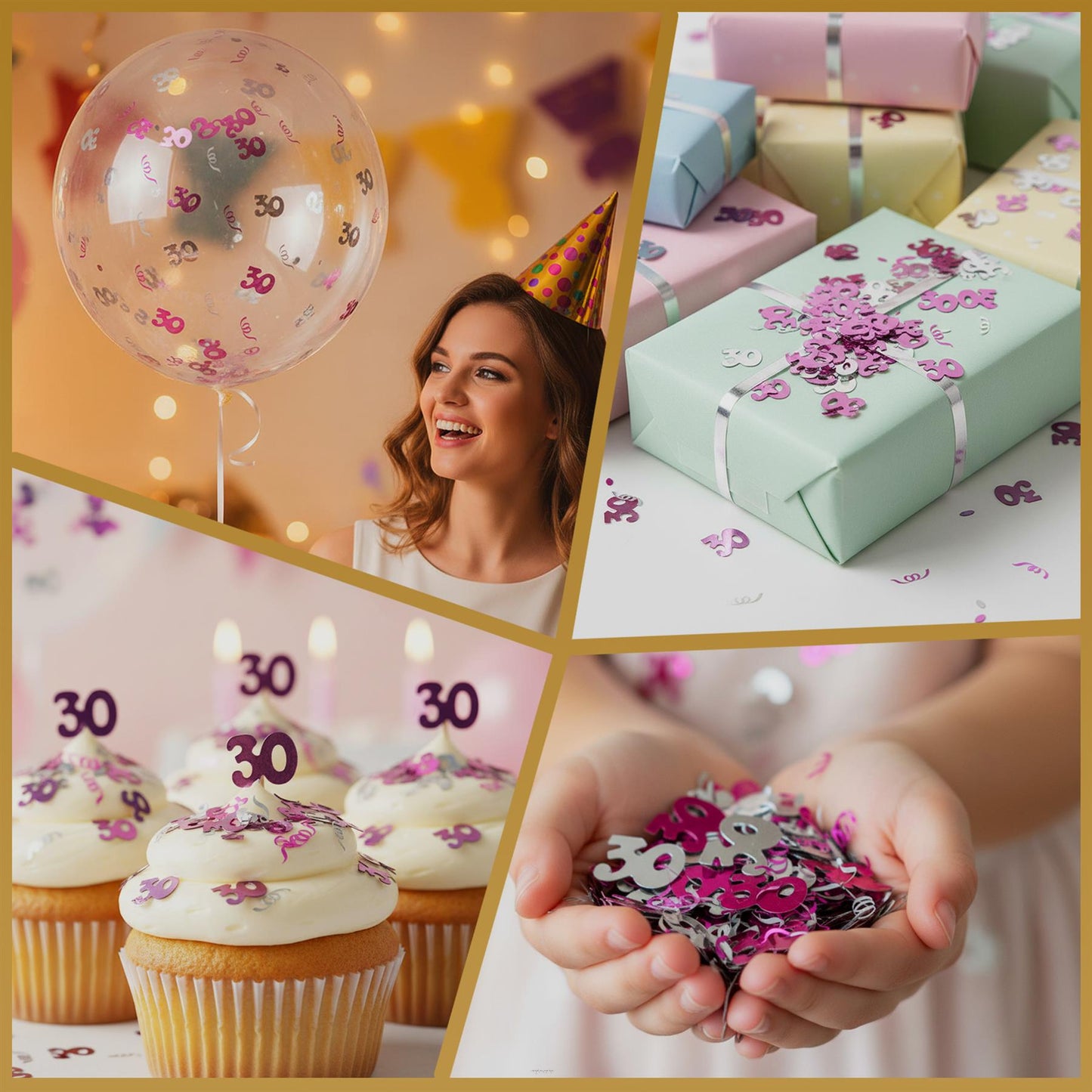 14g 30th Pink Confetti