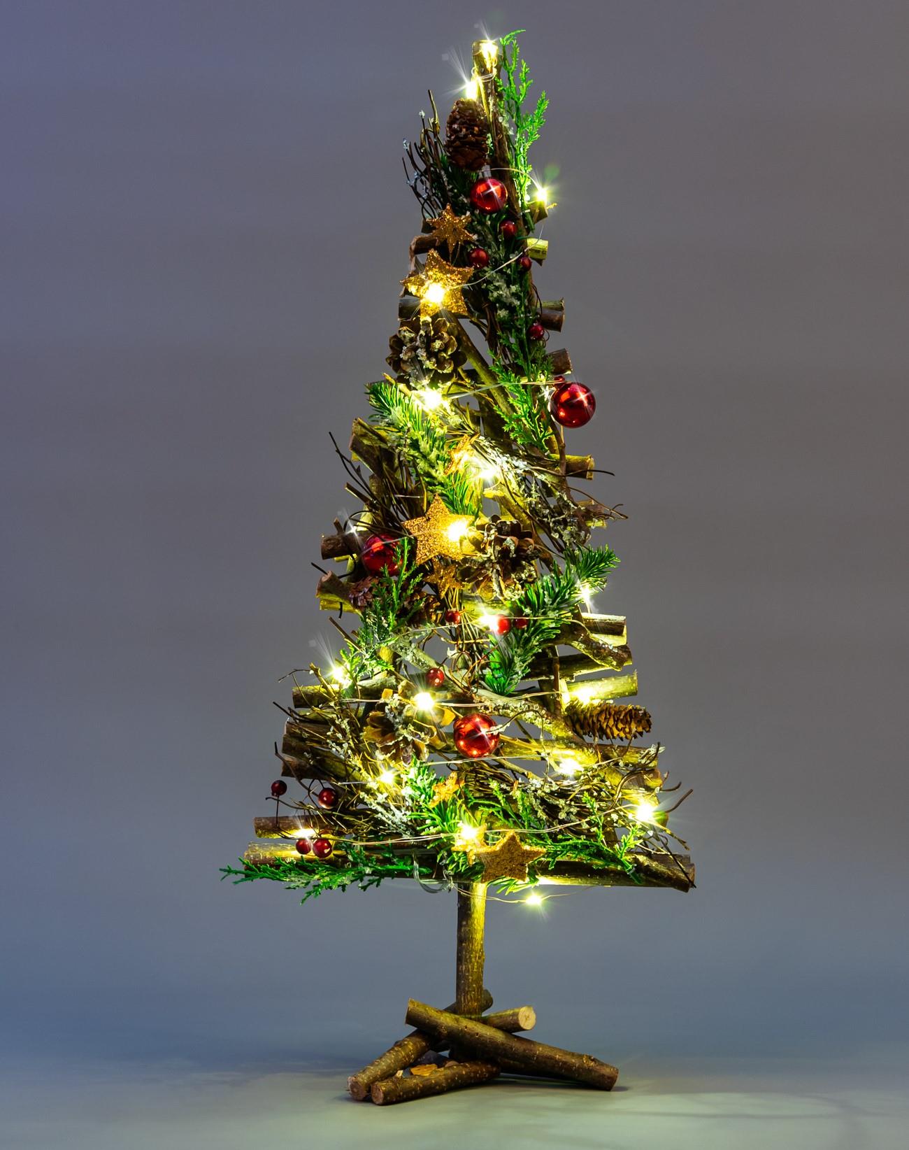 50cm LED Twig Tree - Red/Brown