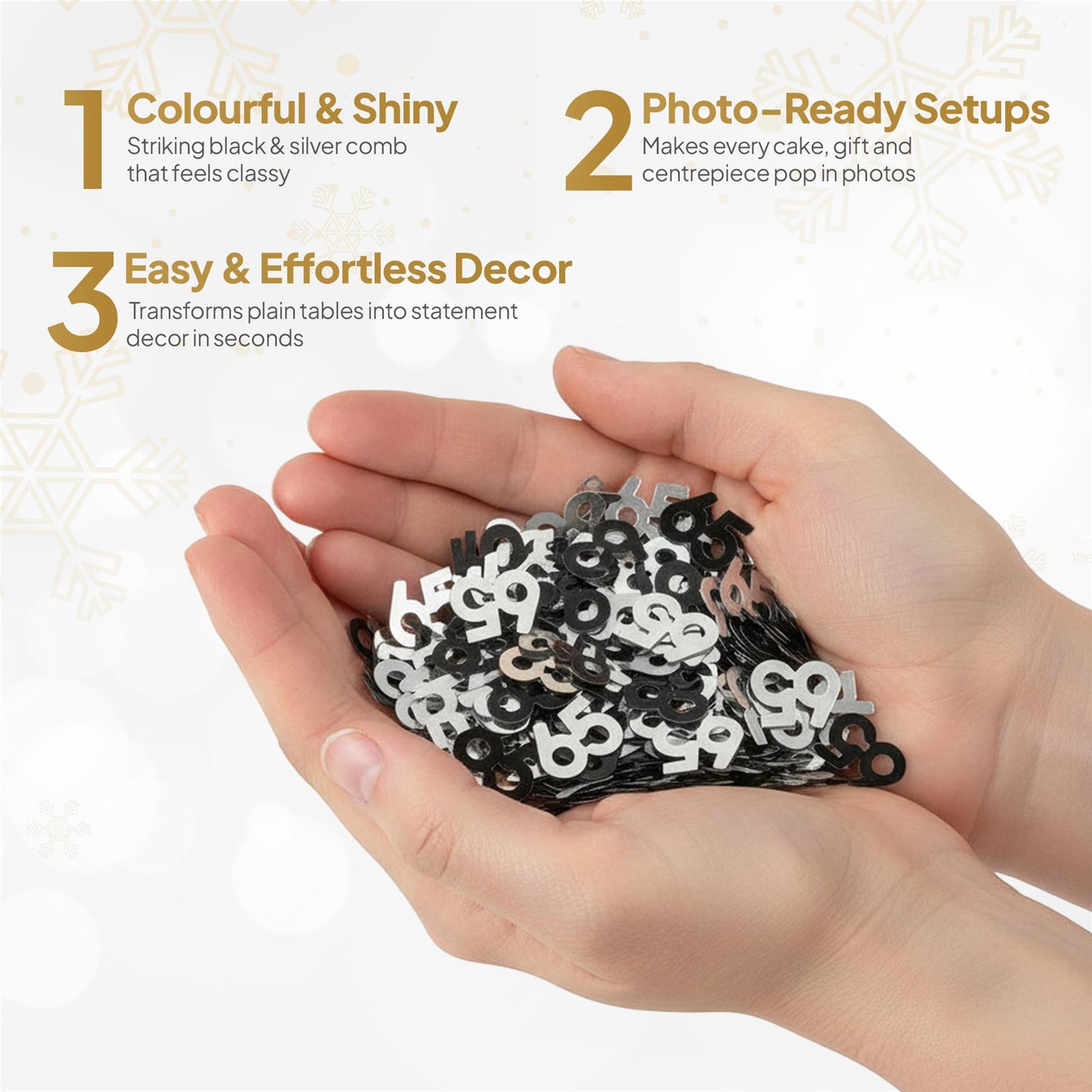 65th Confetti Black & Silver 14g - 2pk