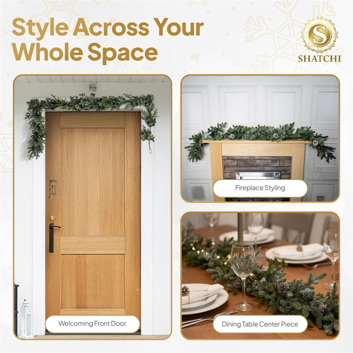 180CM CYPRESS PINE WITH PINE CONES GARLAND