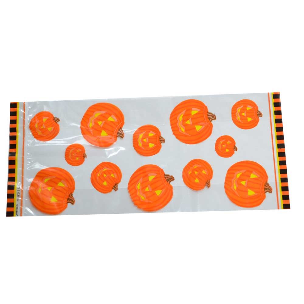 20 Halloween Pumpkin Cellophane Bags