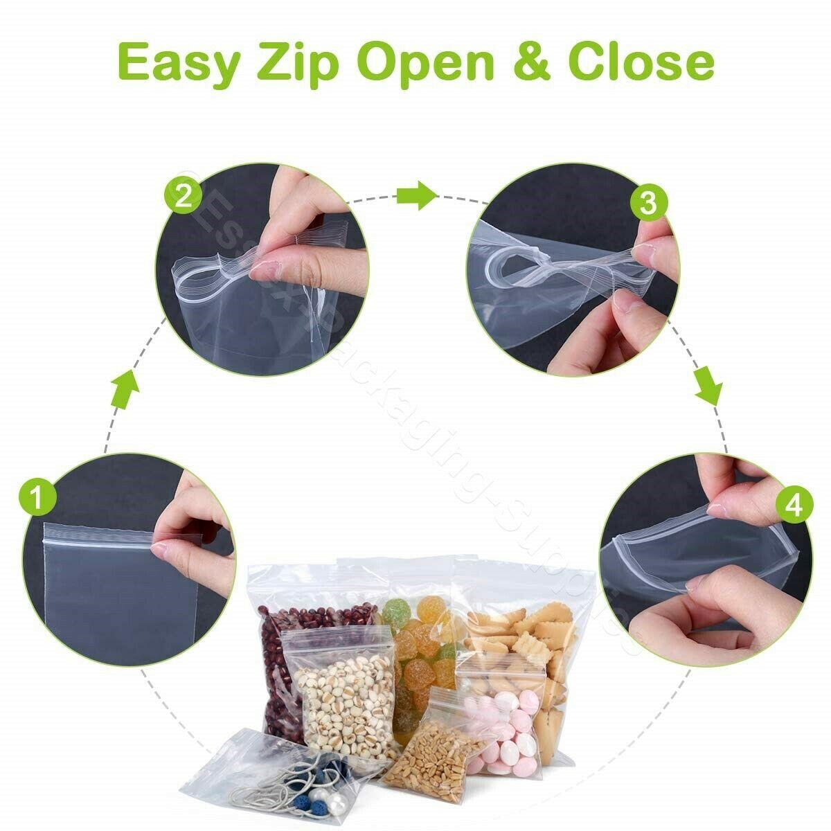 200 Zip Seal Bags - Clear Plastic, 2.25"x3"