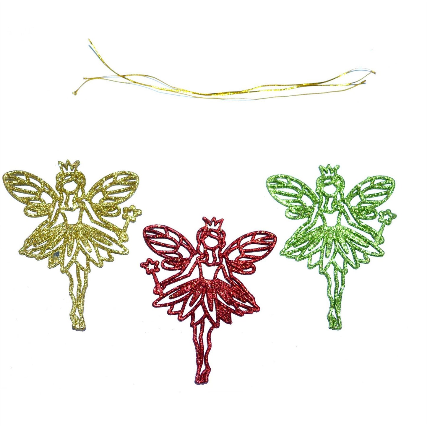 3pcs Glitter Angel Christmas Tree Decorations