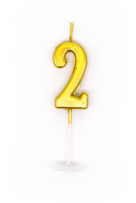 Gold 2 Number Candle