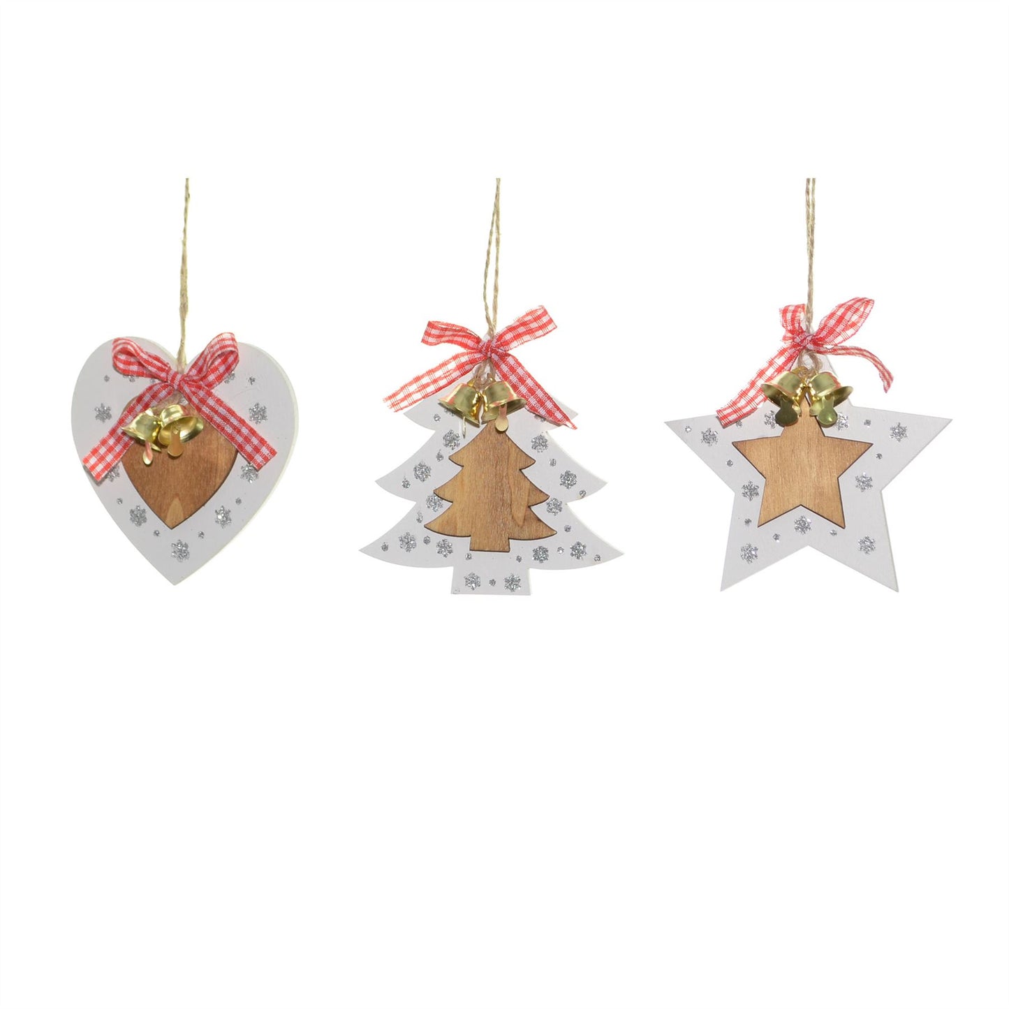 6 Christmas Tree Hanging Decorations