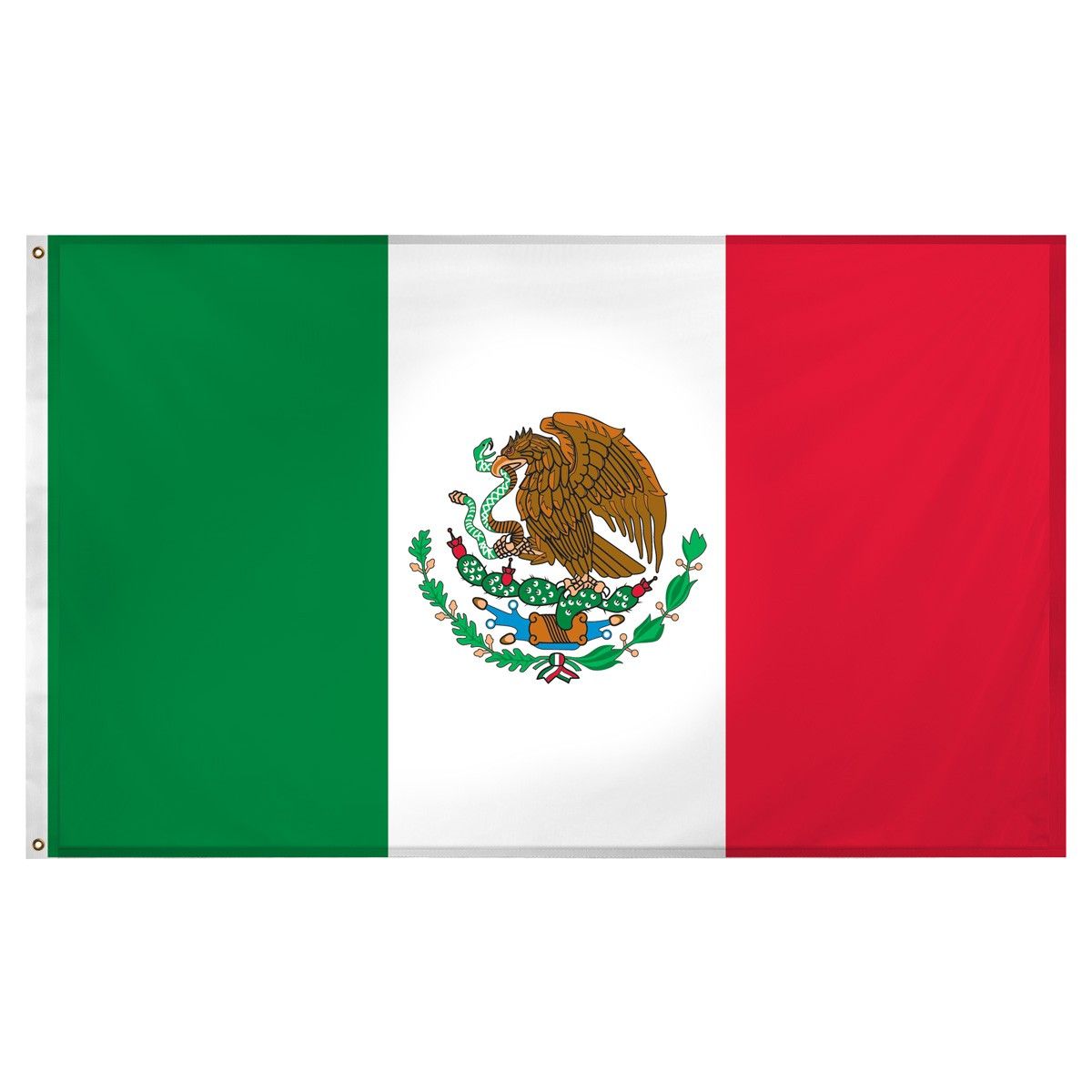 Mexico Flag 5x3ft With Eyelets