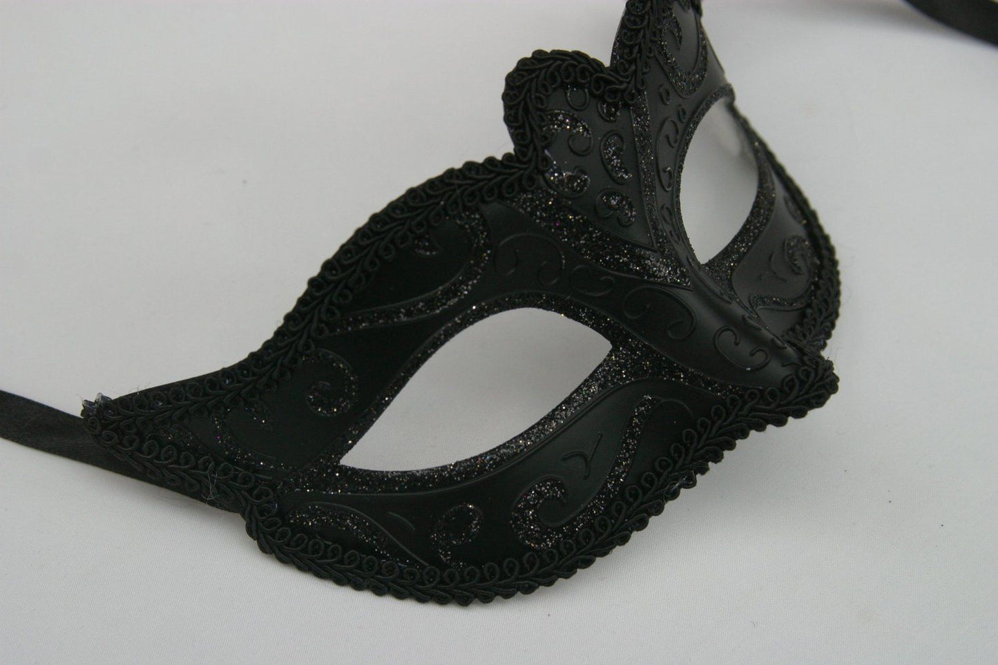 Midnight Black Venetian Masquerade Eye Mask