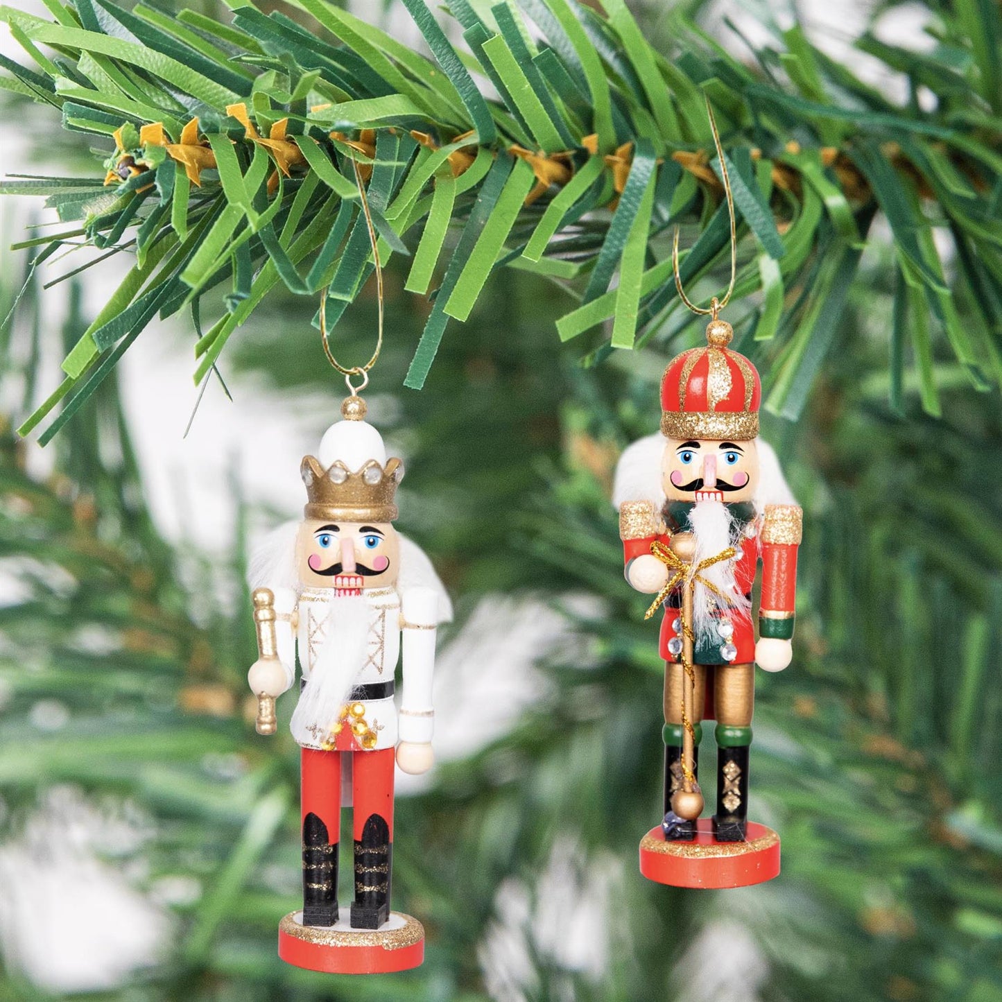 13cm Wooden Nutcrackers Figures - 4-Piece Set