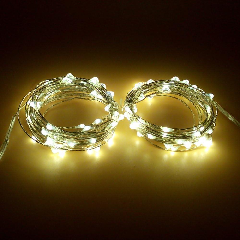 2 x 40 Sparkles Warm White LED Battery Operated Lights