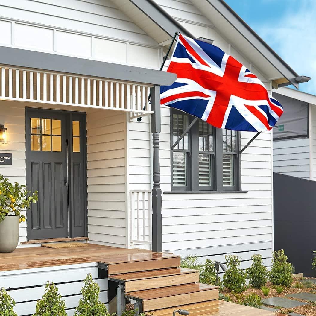 3Pcs Union Jack Flag - 5x3ft With Eyelets