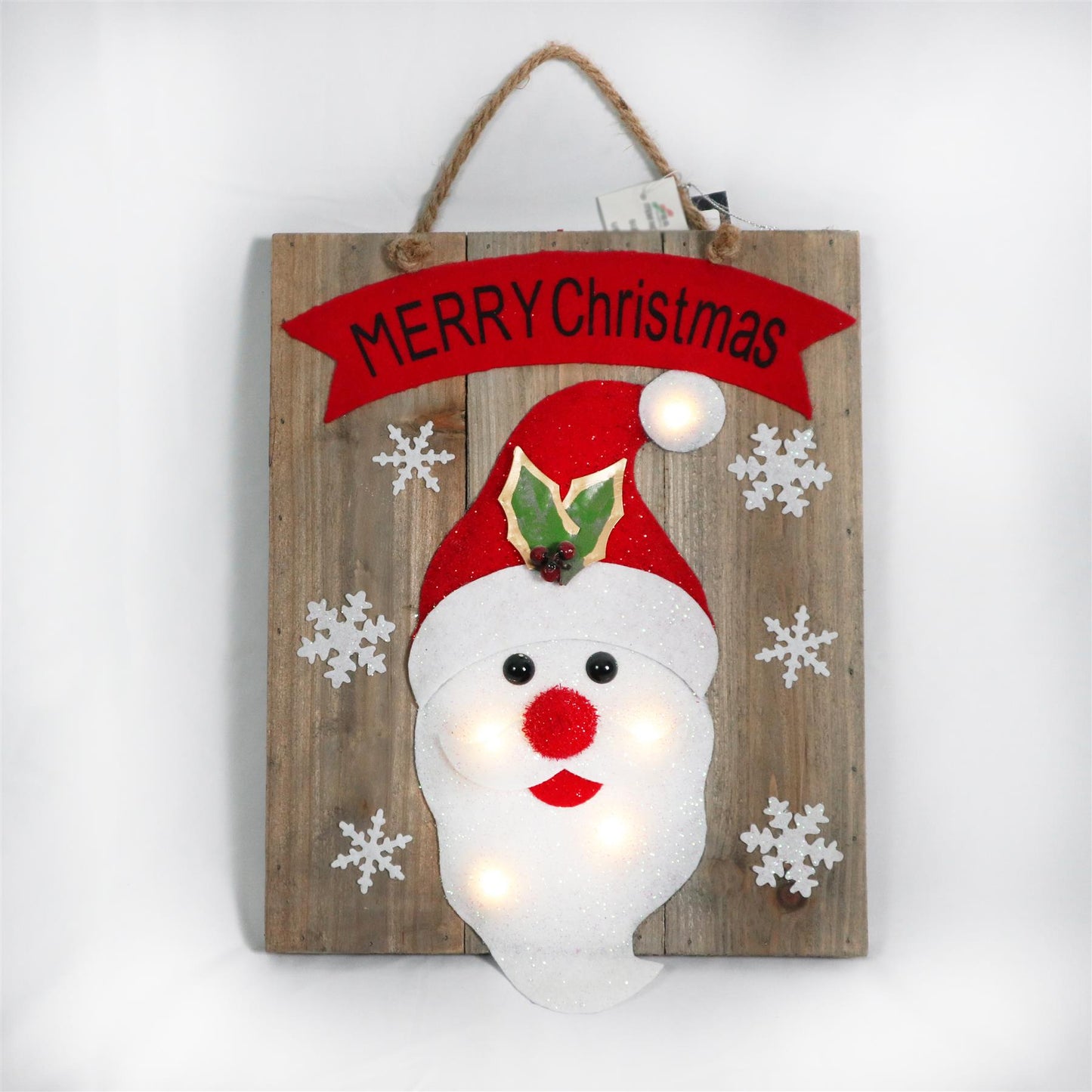 Wooden Hanging Frame Decor Santa 30x3x36H cm