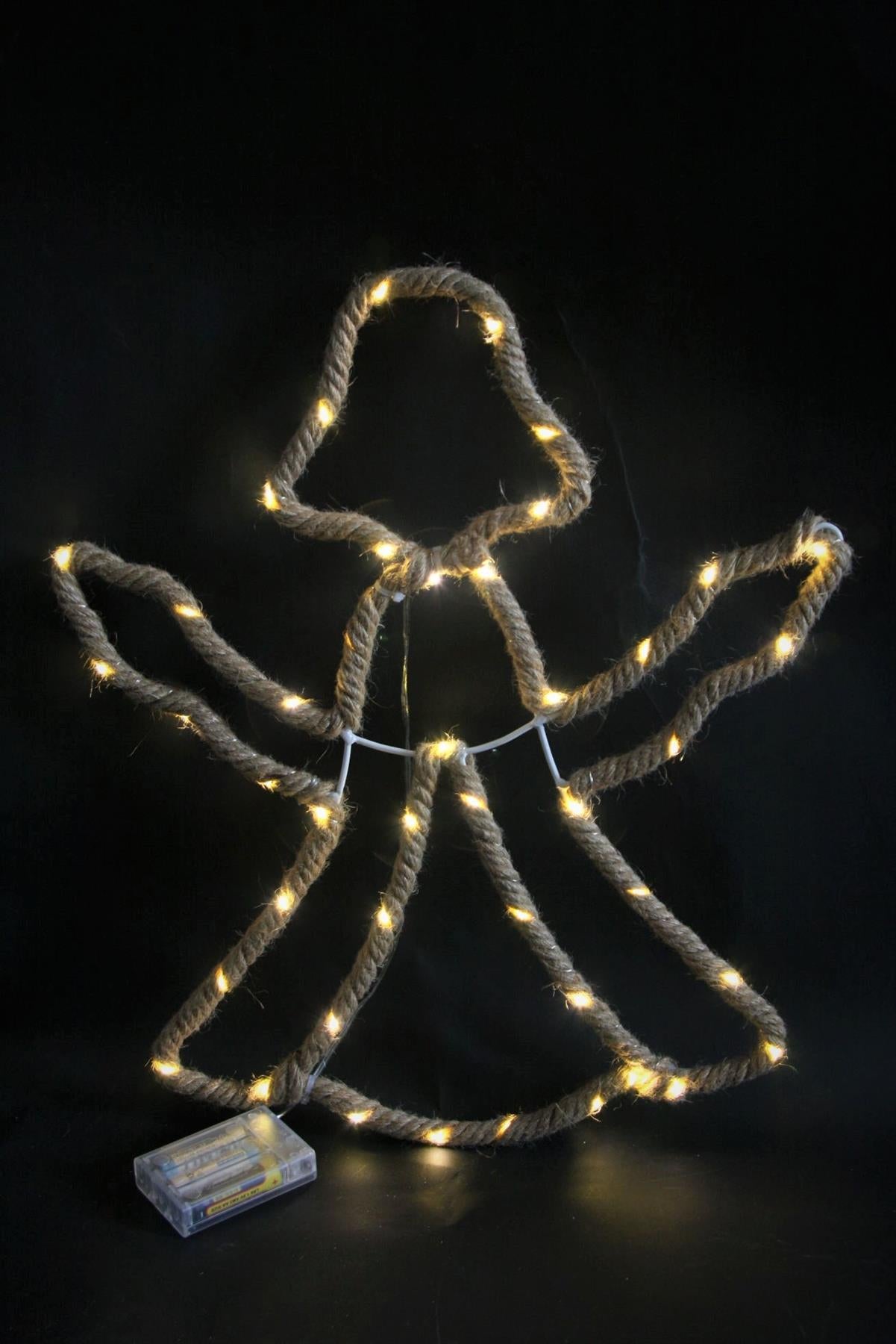 Christmas Hemp Rope Angel 39x44cm