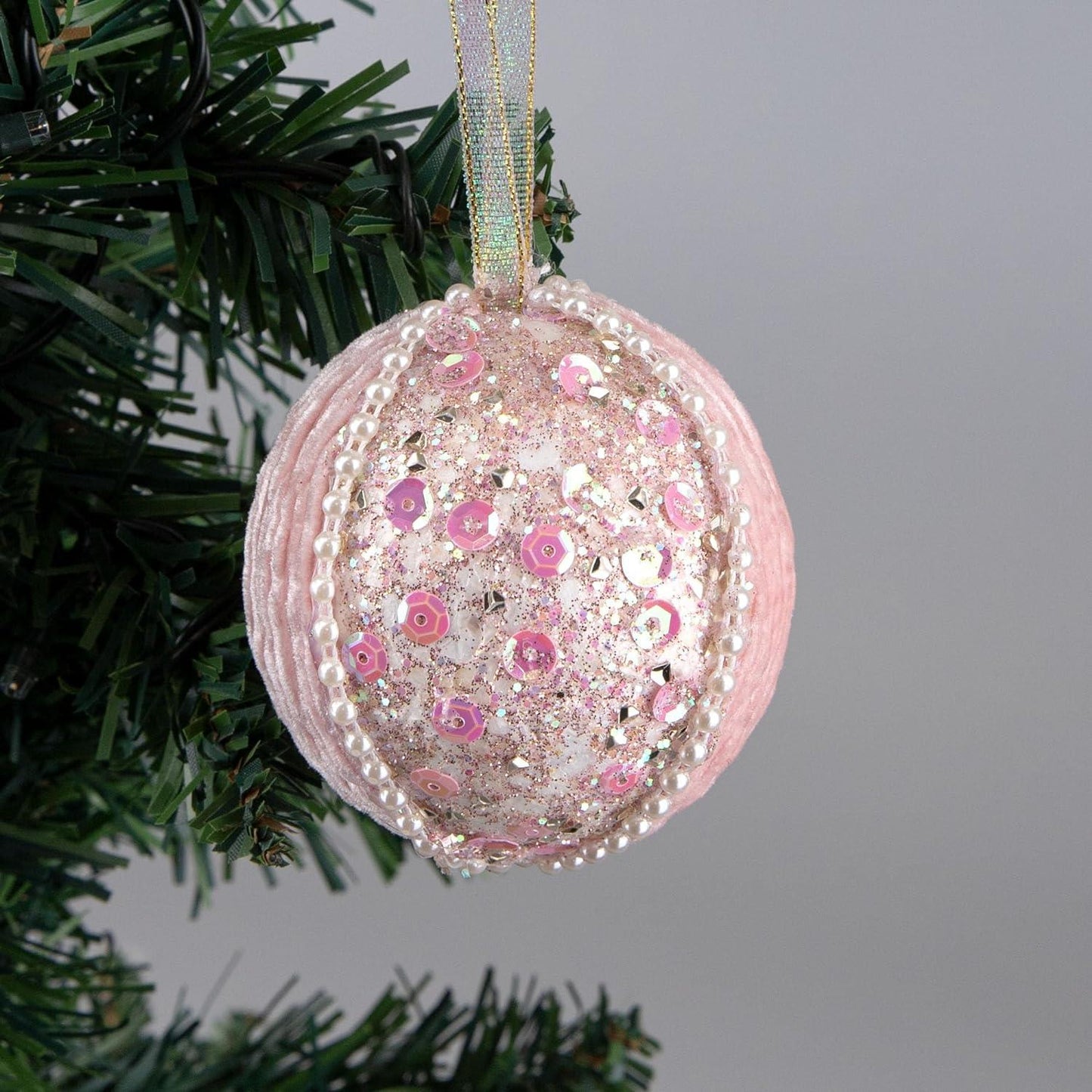 7cm Bauble Baby Pink - 3Pcs