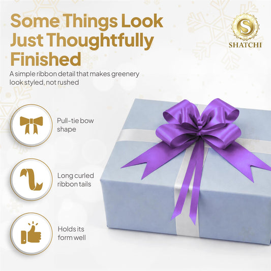 Shatchi 40pcs Purple 30mm/3cm Pull Bows Gift Wrap & Hampers