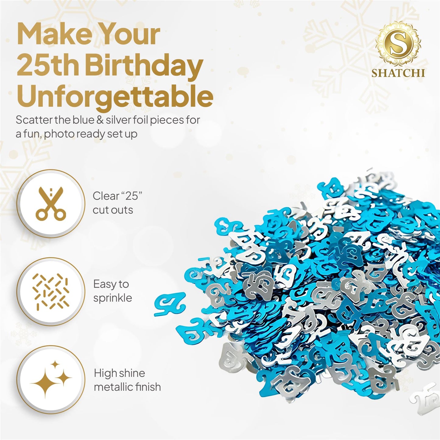 1 Pack 25th Birthday Confetti