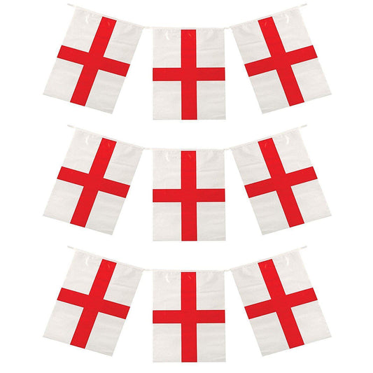 3 X England St Georges Flag Bunting Banner 20 Flags 10M Rugby World Cup Decorations