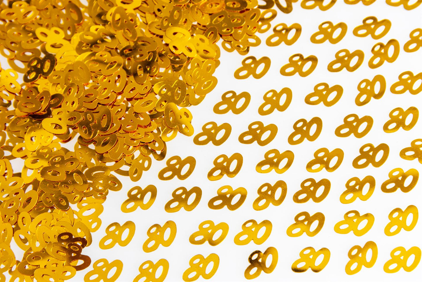 80th Birthday Confetti - Gold, 14g, 2 Pack