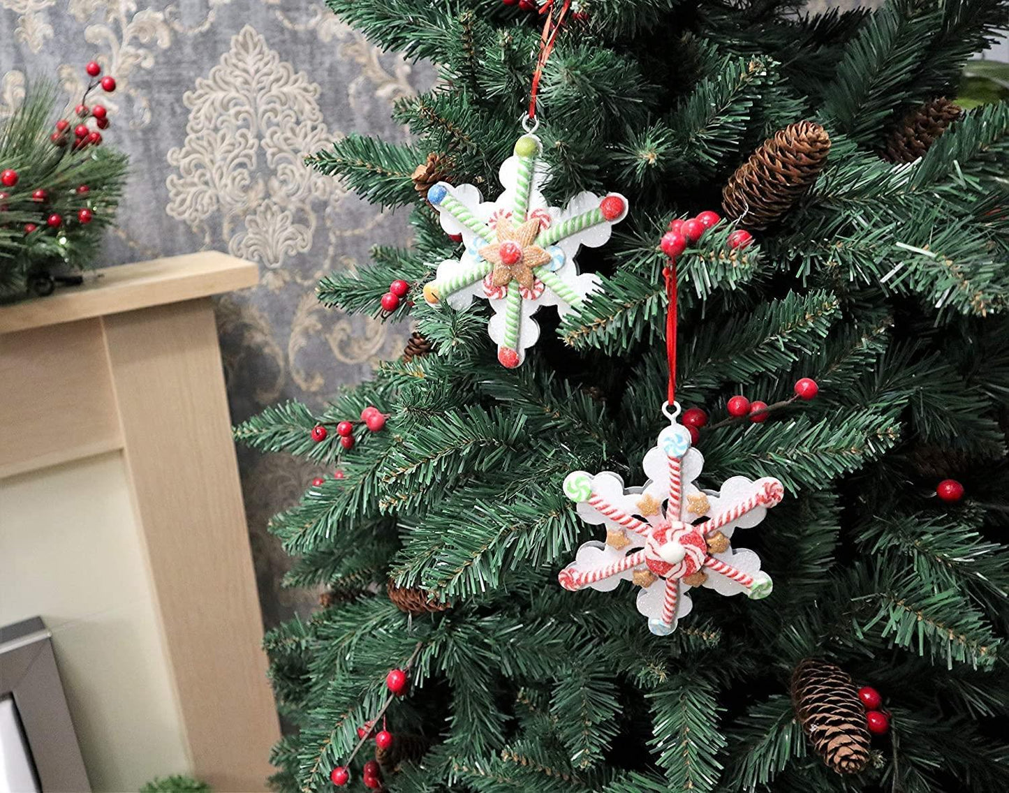 12pcs Ceramic Snowflakes