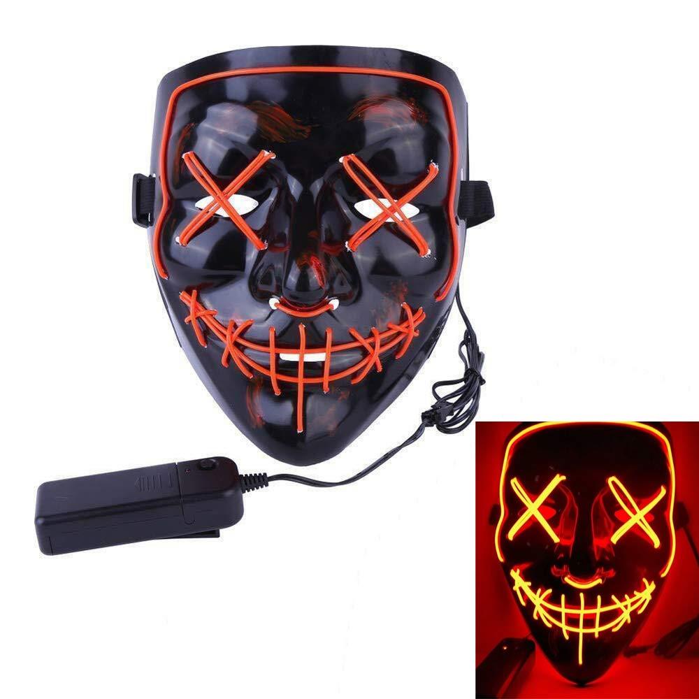 Halloween LED Stitched Purge Mask - Orange