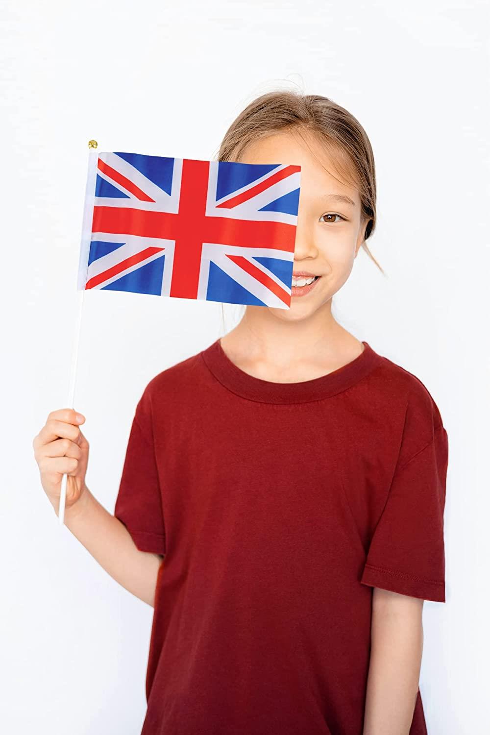 5 pcs Union Jack Hand Waving Flags