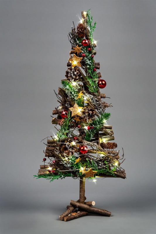 50cm LED Twig Tree - Red/Brown