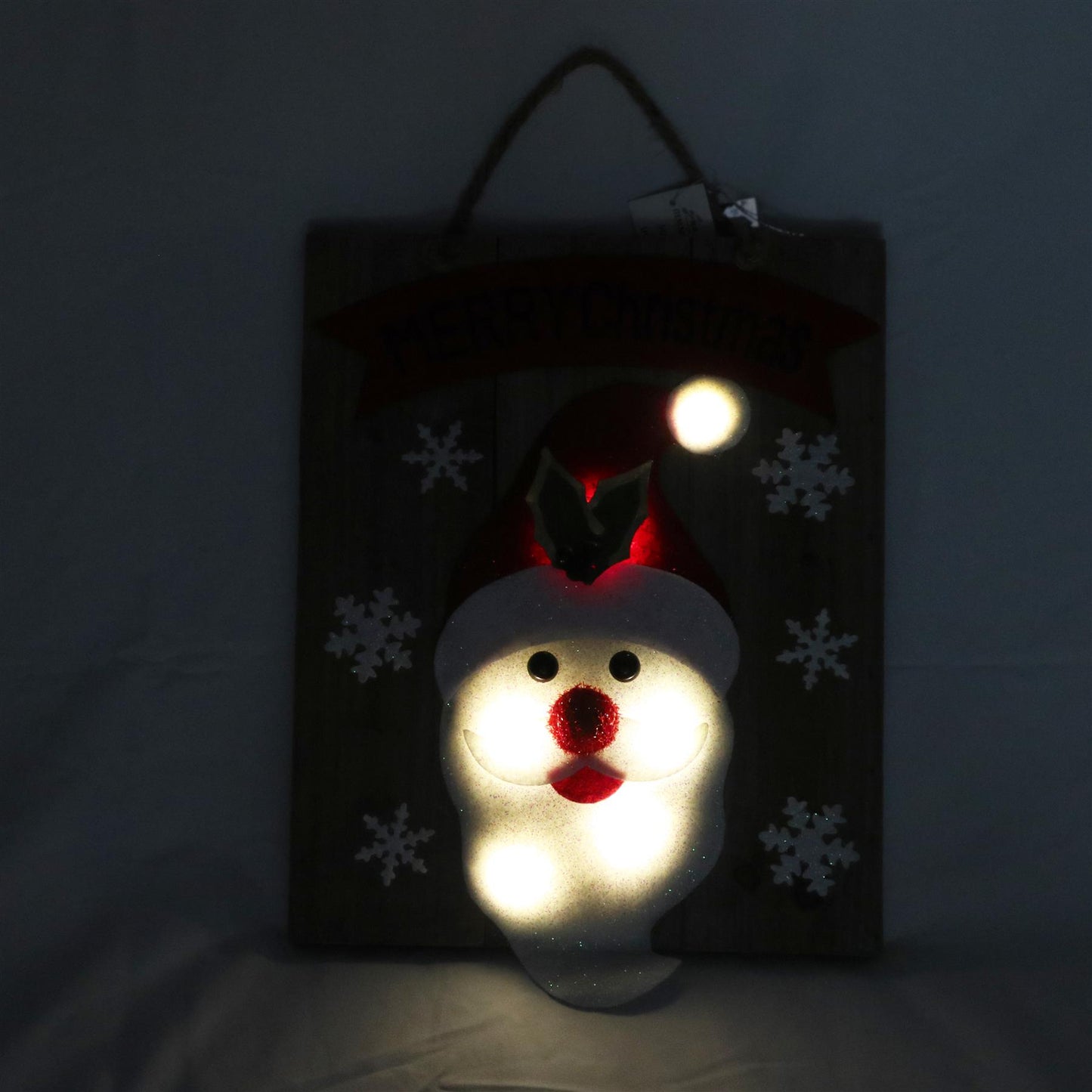 Wooden Hanging Frame Decor Santa 30x3x36H cm