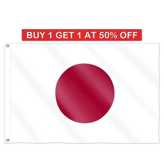 Japan Flag 5x3ft With Eyelets