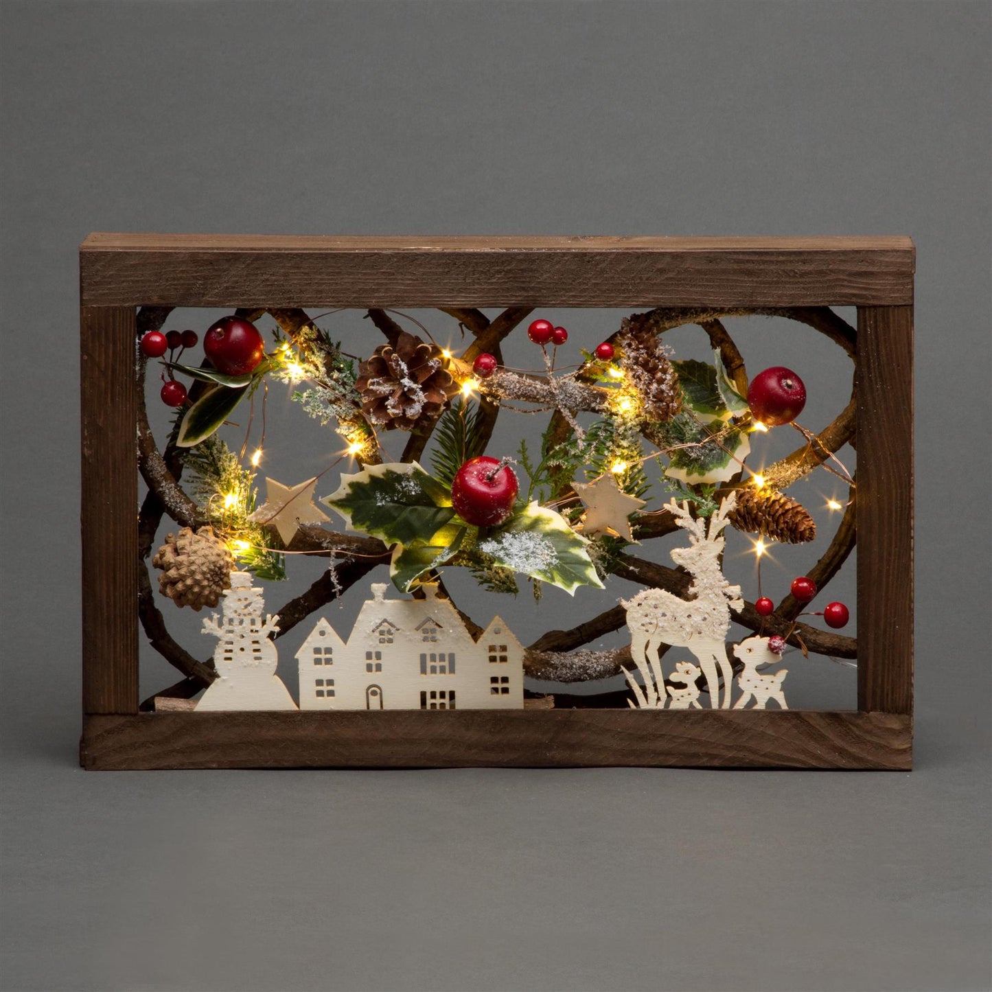 40x25cm Wooden Frame with LEDs