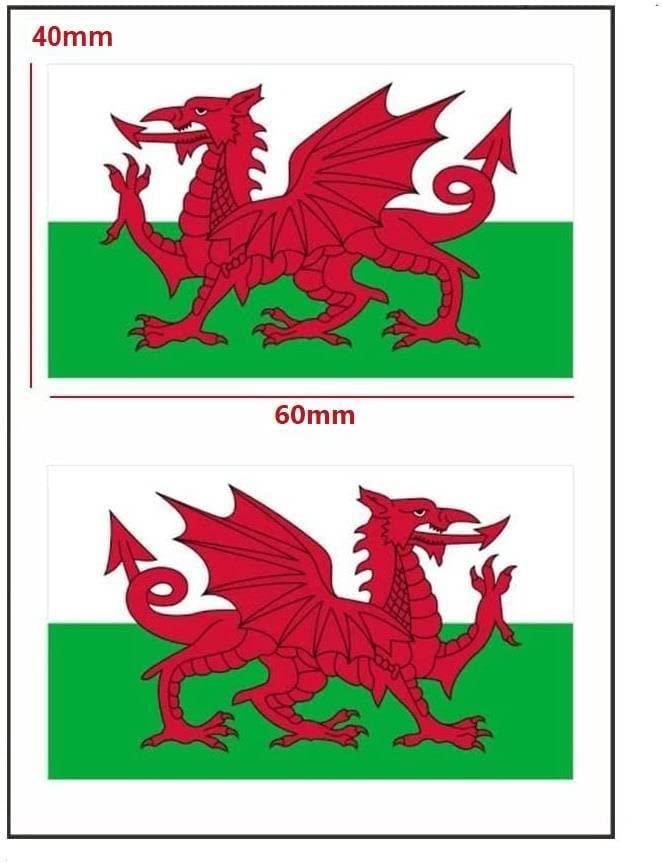 Football World Cup Party Accessory Set 42PCS Welsh Sleeve Flag Tattoo Bracelet