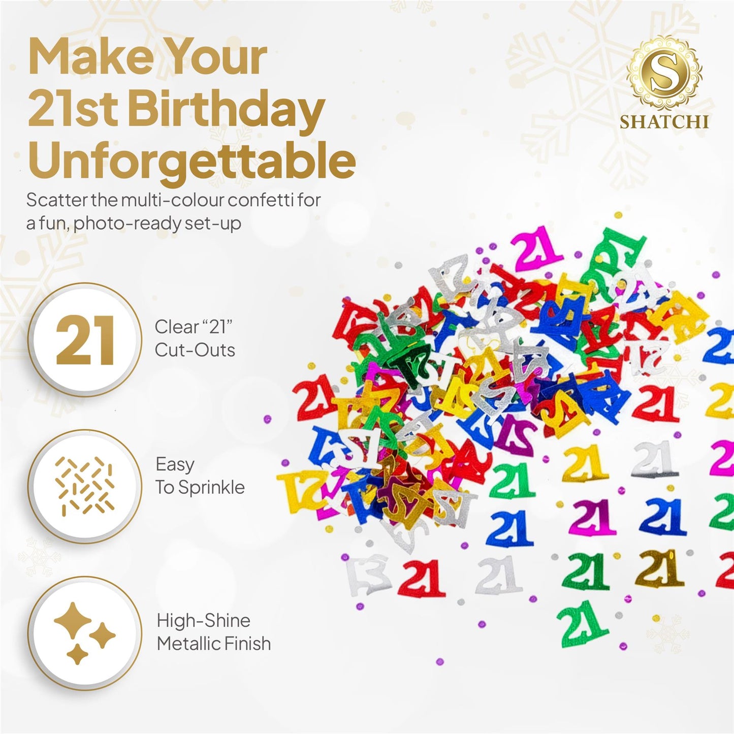 4 x 21th Mix Confetti Party Supply