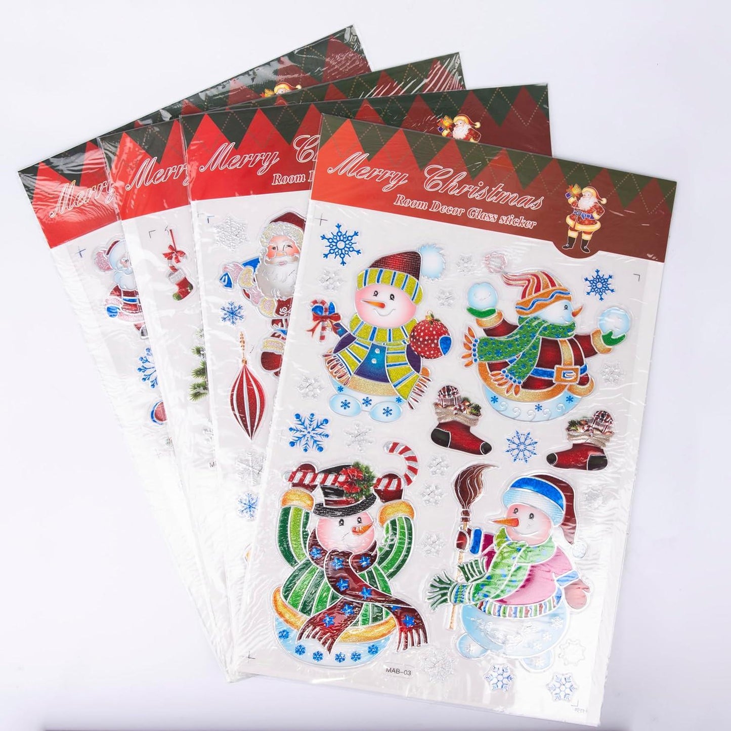 4pk Sheets 3D Window Stickers (81 Stickers) Each Sheet Size 30*45CM