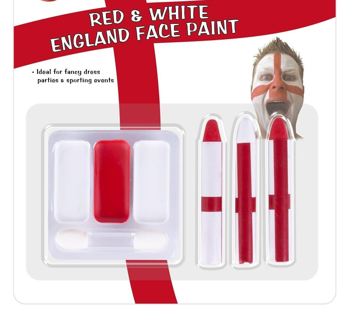 England Red and White Face Paint