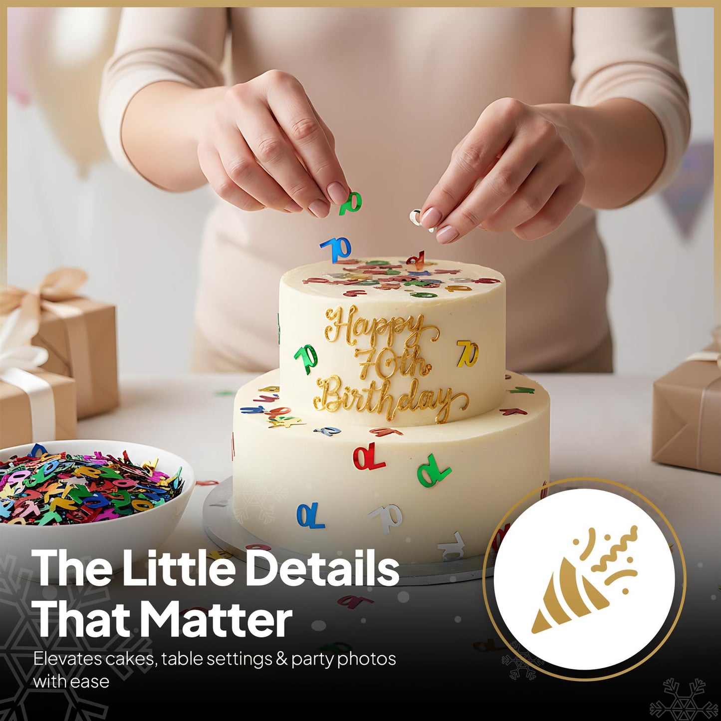 14g 70th Mix Happy Birthday Confetti