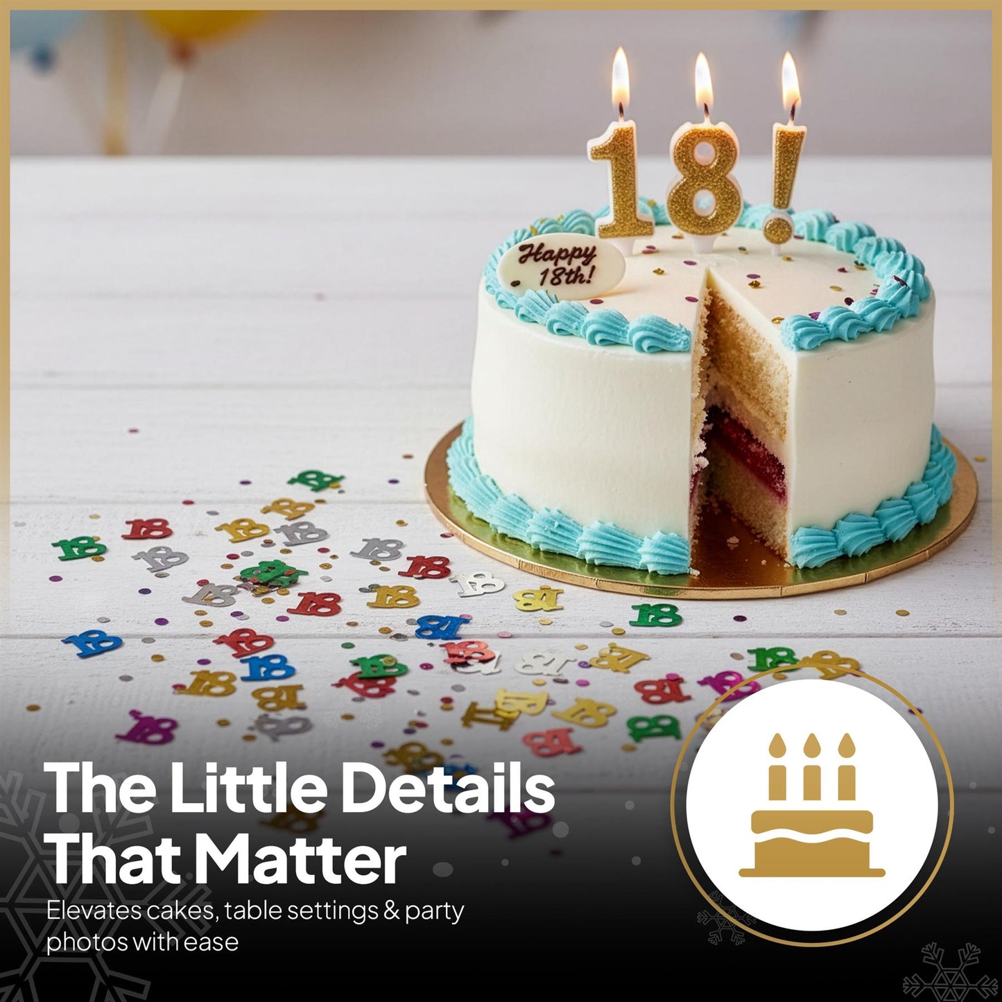 4 Packs of 18th Birthday Confetti Sprinkles