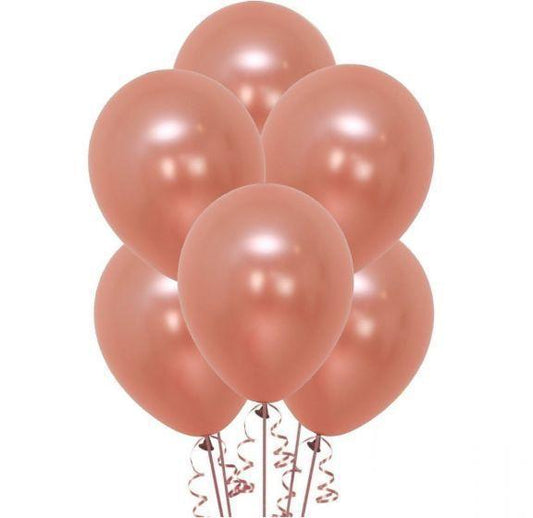 Metallic Rose Gold Balloons - 12 Inch, 25 Pack