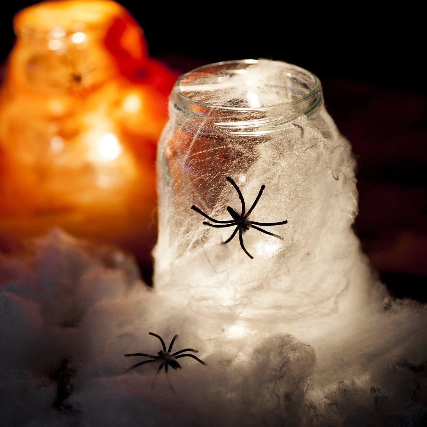 3-Pack Halloween Spider Webs with 4 Spiders