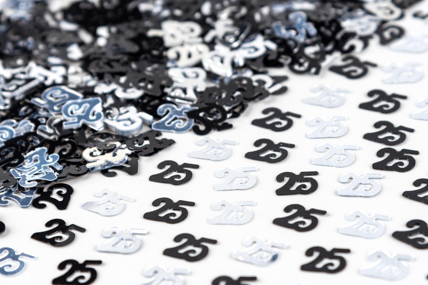 25th Confetti Black & Silver 14G 1PK