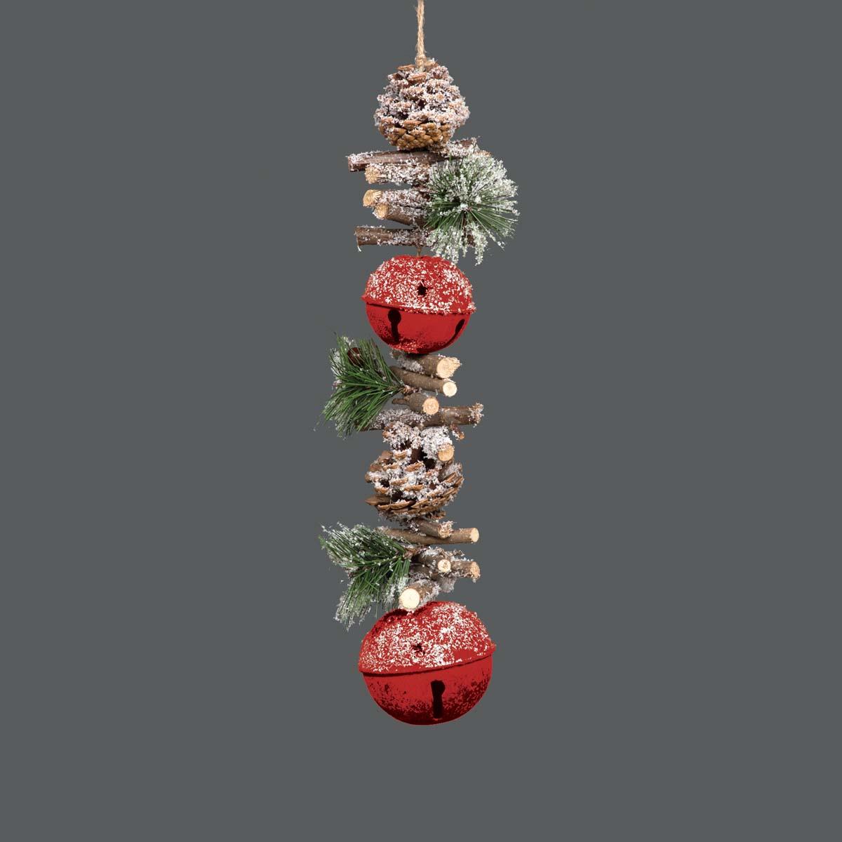 50cm Garland with Red Bells