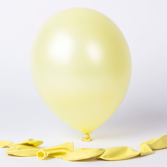 10pcs 12" Metallic Yellow Latex Balloons