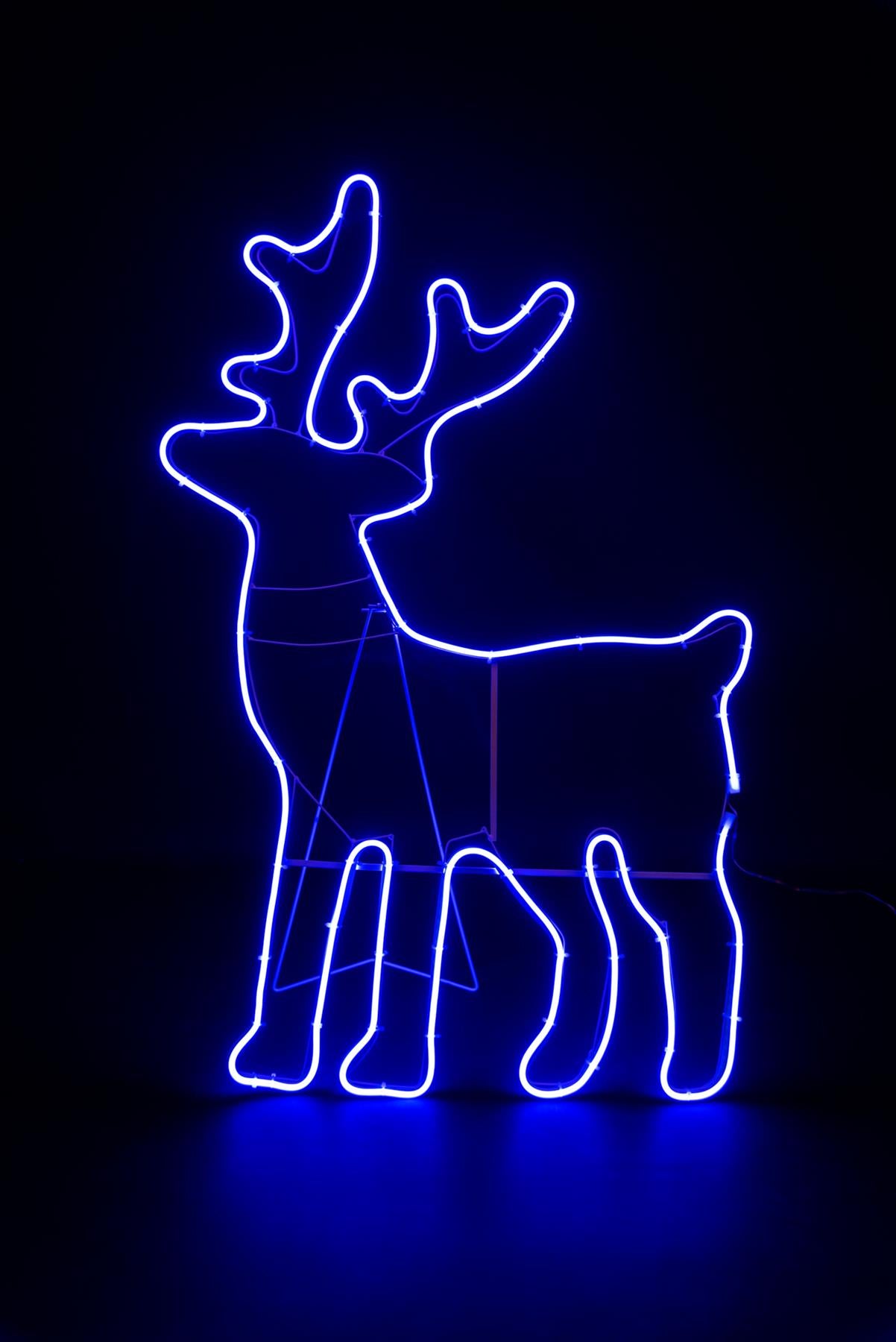 Blue Reindeer Rope Light 89 x 50cm