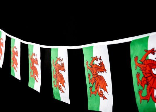 Welsh Bunting - 14x21cm, 3m with 10 Flags