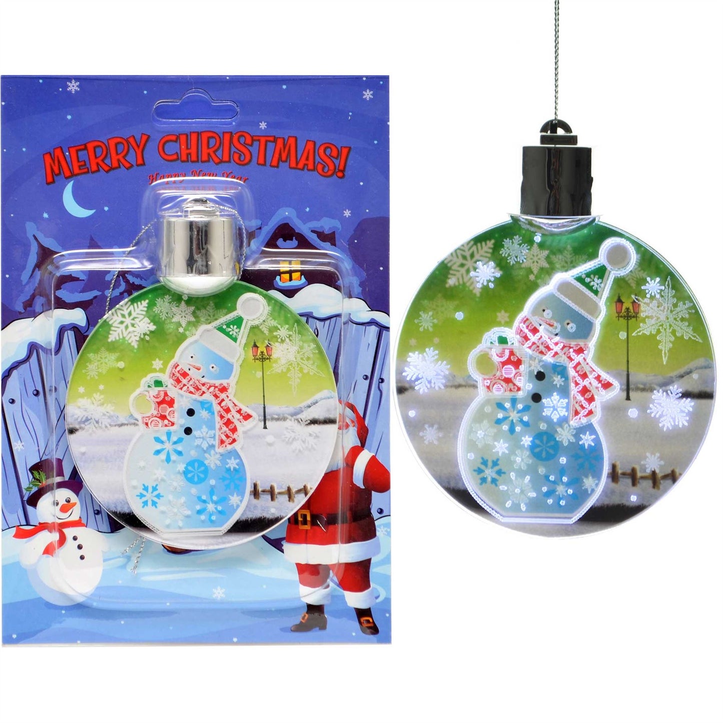 3D Snowman LED Ornaments