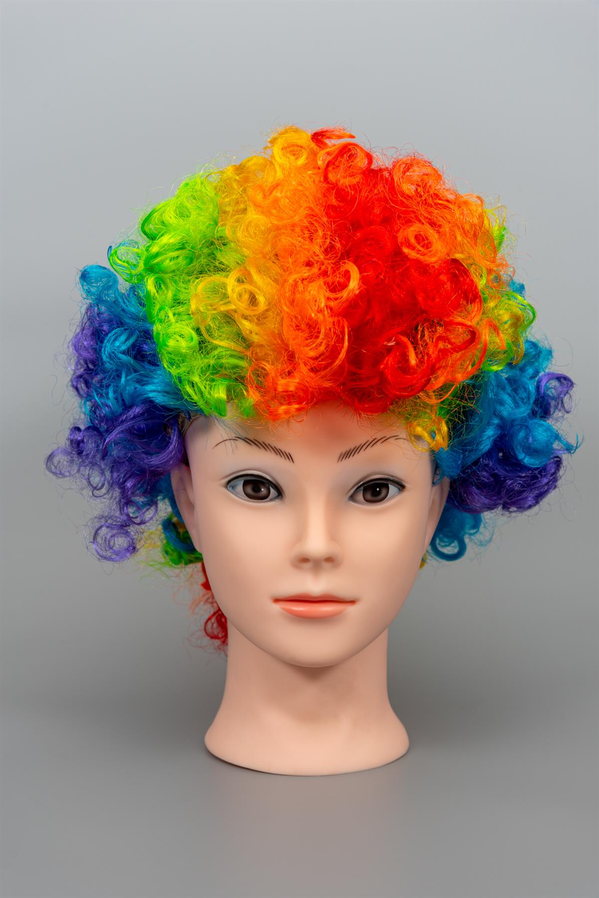 Multi Color Afro Curly Wig