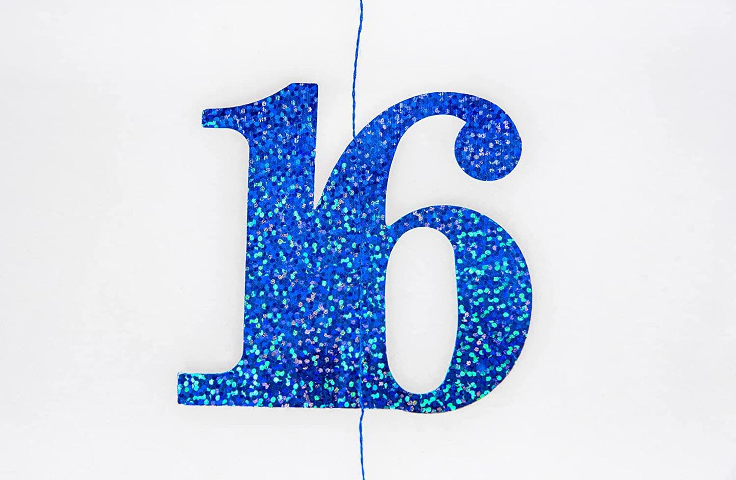 6 x 5ft 16th Birthday Blue String Decorations